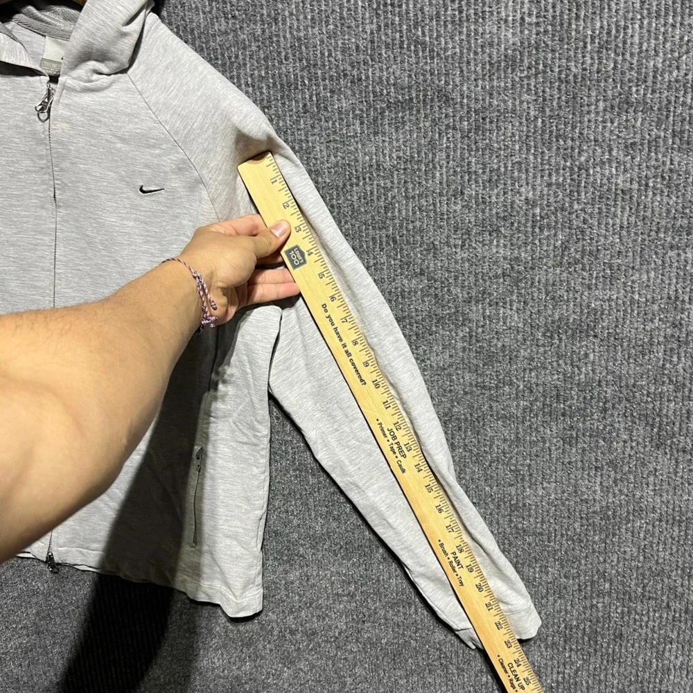 Vintage Nike Full Zip Hoodie Kids Size L 12-14 Grey Swoosh Logo‎ Athletic Y2K